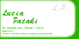 lucia pataki business card